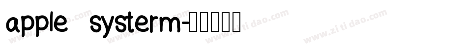 apple systerm字体转换